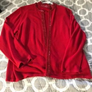 Designers Originals Sweater Set Red Sequin
